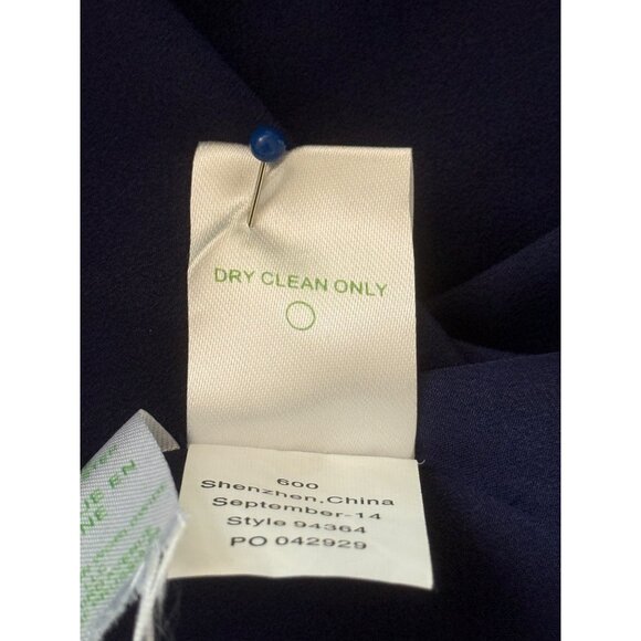 Lilly Pulitzer Silk Shift Rylee Dress Navy Floral Womens Size 6 - Picture 9 of 9